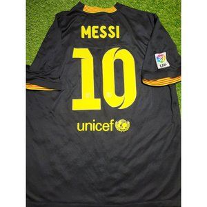 Messi Barcelona 2013 2014 Black Third Soccer Jersey Shirt Camiseta XL SKU# 53282